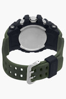 BLACK GREEN RESIN STRAP MEN'S WATCH
